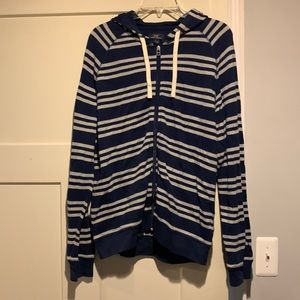 Brooks Brothers Striped Zip Up Sweatshirt